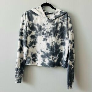 Lulus Women's Gray Tie-Dye Hoodie